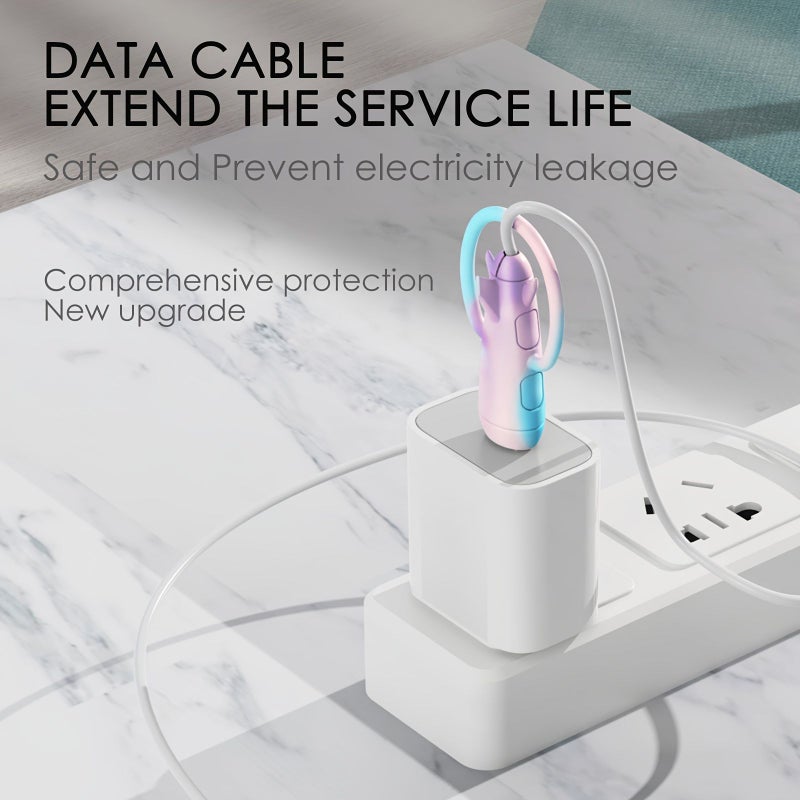 2Pcs Bay Blue And Type C Data Cable Protective Cover - Image 4