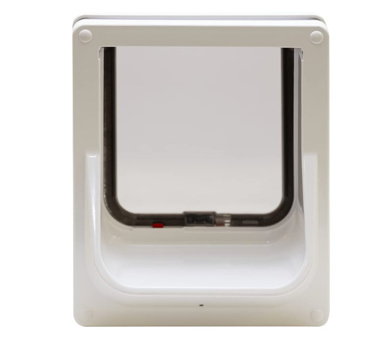 Cat Mate Electromagnetic 4-Way-Locking Cat Flap with 2 Collar Keys - White - Image 5