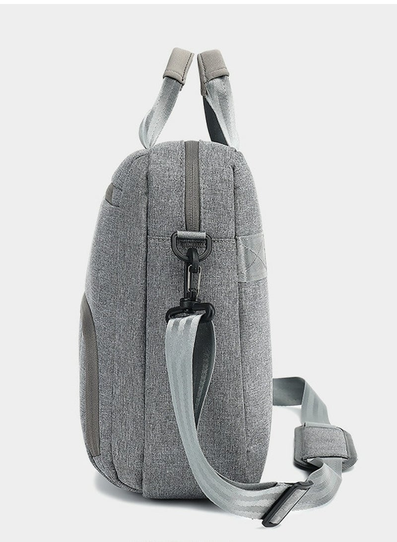 CoolBELL Men's Large Capacity Laptop Bag Simple Fashion Briefcase Grey - Image 2