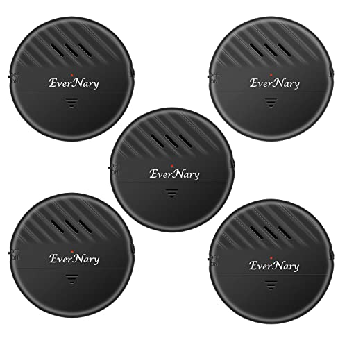 EverNary Window Vibration Alarm,5Pack-125dB Loud Ultra-Slim Anti-Theft Alarm for Door and Window Glass Break Sensor Alert with Adjustable Sensitivity (5, Black) - Image 1