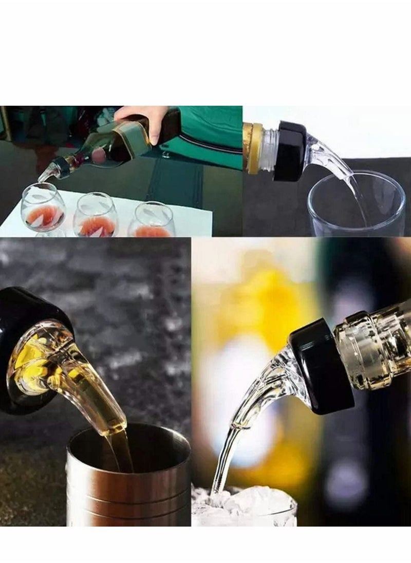 Excefore Automatic Measured Bottle Pourer, Quick Shot Spirit Measure Pourer Drinks Dispenser Water Home Restaurant Tools Pack of 4  - Image 3