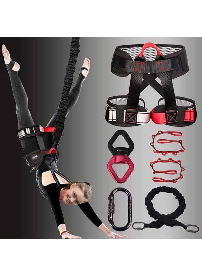 Dasking Heavy Bungee Resistance Band Set grawyti Yoga Bungee Cord Resistance Belt Set 4D Bungee Dance Rope Workout Fitness Home Gym Professional Training Equipment - Image 1