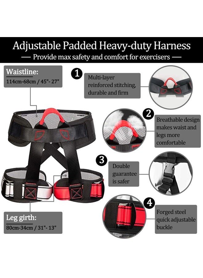 Dasking Heavy Bungee Resistance Band Set grawyti Yoga Bungee Cord Resistance Belt Set 4D Bungee Dance Rope Workout Fitness Home Gym Professional Training Equipment - Image 3