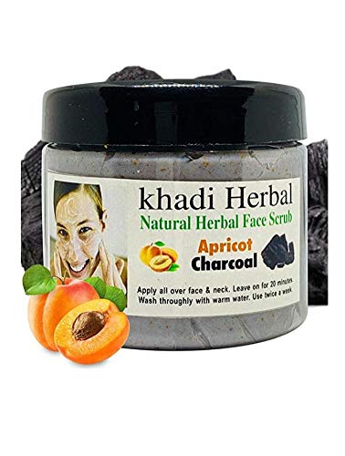 Khadi Natural Herbal Khadi Herbal Natural Apricot Charcoal Face Scrub For Oily Skin Normal skin with Charcoal Walnut for Deep Exfoliation 180g Pack Of 1 - Image 2