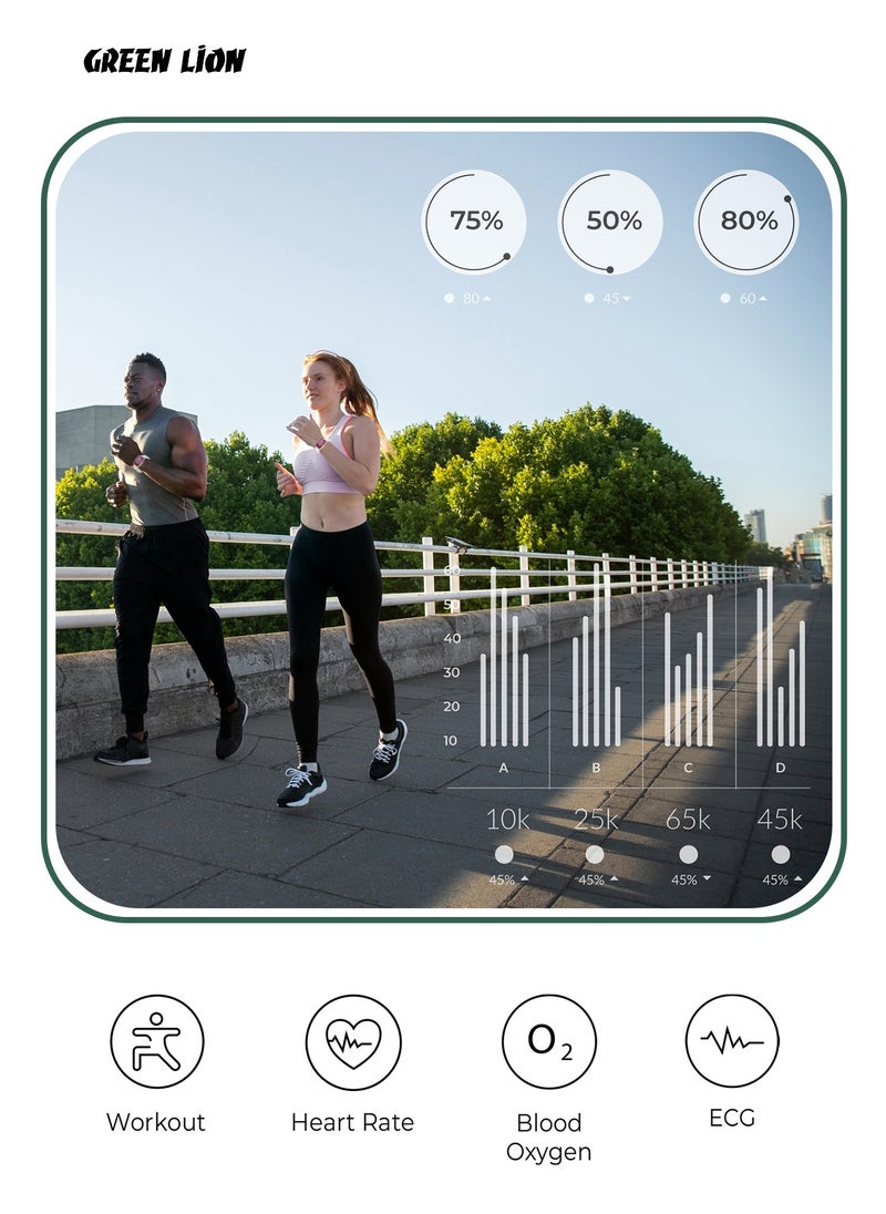 GREEN LION - Active SE Smart Watch - Gold/White - Image 1