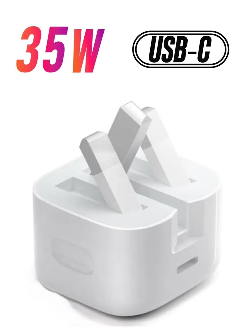 أثير شاحن سريع iPhone 35 واط | شاحن سريع USB C متوافق مع iPhone 17/16/15/14/14 Pro/14 Pro Max/13/12/SE2020/11/XR/XS Max/X/iPad - Image 1