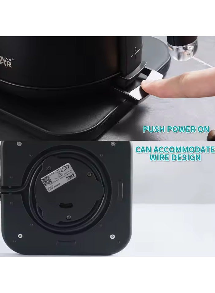 Winning Star 1500W 1.2L Electric Kettle | AC220-240V | Fast Boil with Compact Design with ANTI-DRY Burning, Automatic Power Off, Overheat Protection, Windable Heating Plate, Copper Charging Cable - Image 5