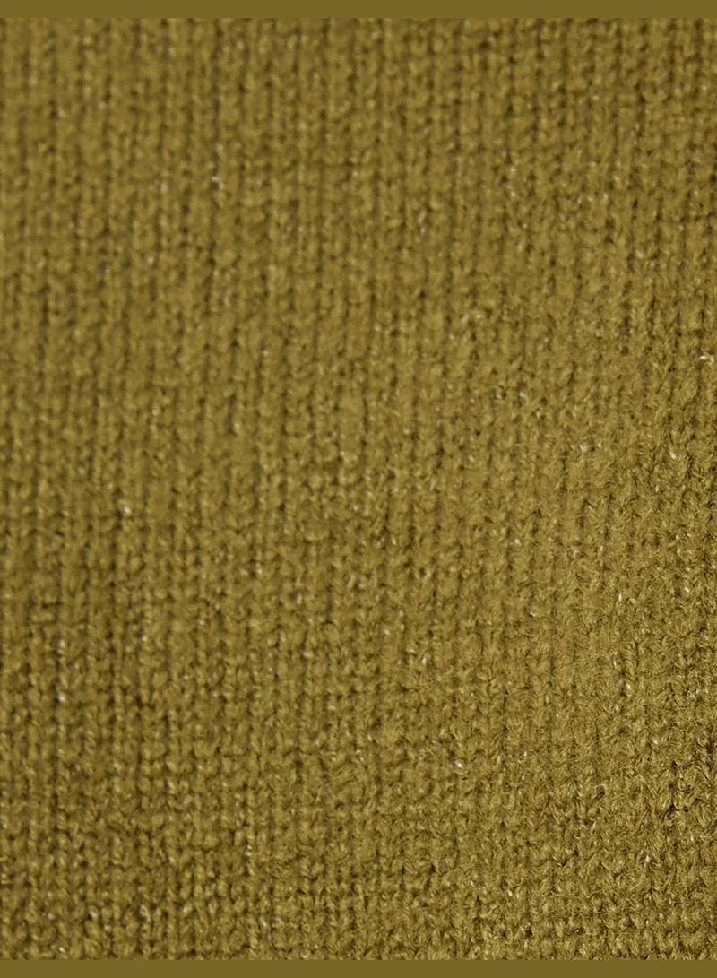 كوتون High Neck Acrylic Sweater Long Sleeve