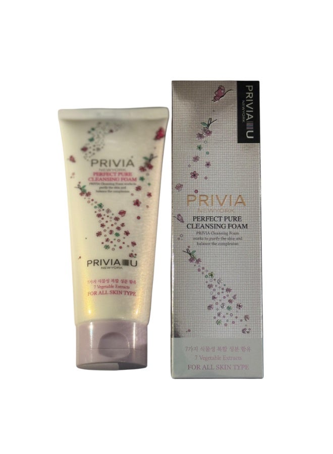 PRIVIA Perfect Pure Cleansing Foam 180ml - Image 1