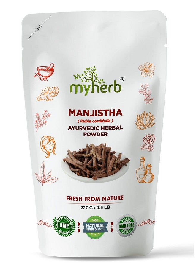 myherb 100% Pure Natural Organic Manjistha (Rubia Cordifolia) Powder || 227 Gm/0.5 Lbs || Ayurvedic Herbal Powder || For Hair,Face,Internal Consume || For Men & Women - Image 1