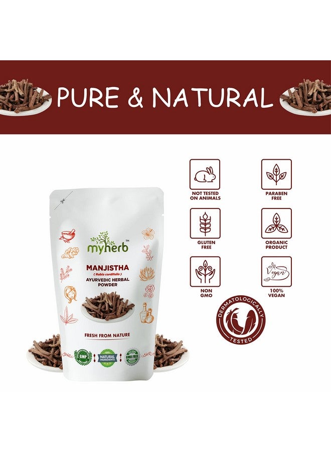 myherb 100% Pure Natural Organic Manjistha (Rubia Cordifolia) Powder || 227 Gm/0.5 Lbs || Ayurvedic Herbal Powder || For Hair,Face,Internal Consume || For Men & Women - Image 3