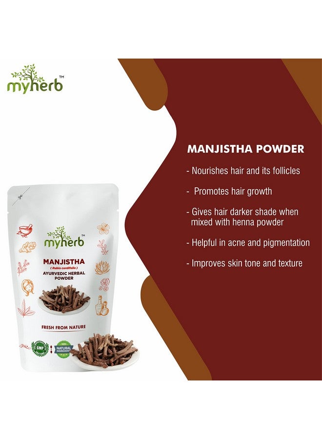 myherb 100% Pure Natural Organic Manjistha (Rubia Cordifolia) Powder || 227 Gm/0.5 Lbs || Ayurvedic Herbal Powder || For Hair,Face,Internal Consume || For Men & Women - Image 4