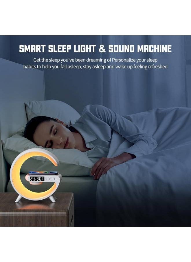 Generic - Table Lamp RGB Smart Bluetooth Speaker Wireles FM Radio Technology RGB Sound Box, Bluetooth Charger Wireless Charging - Image 1