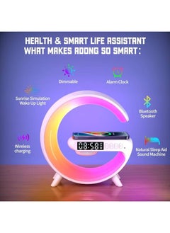 Generic Table Lamp RGB Smart Bluetooth Speaker Wireles FM Radio Technology RGB Sound Box, Bluetooth Charger Wireless Charging  - Image 3