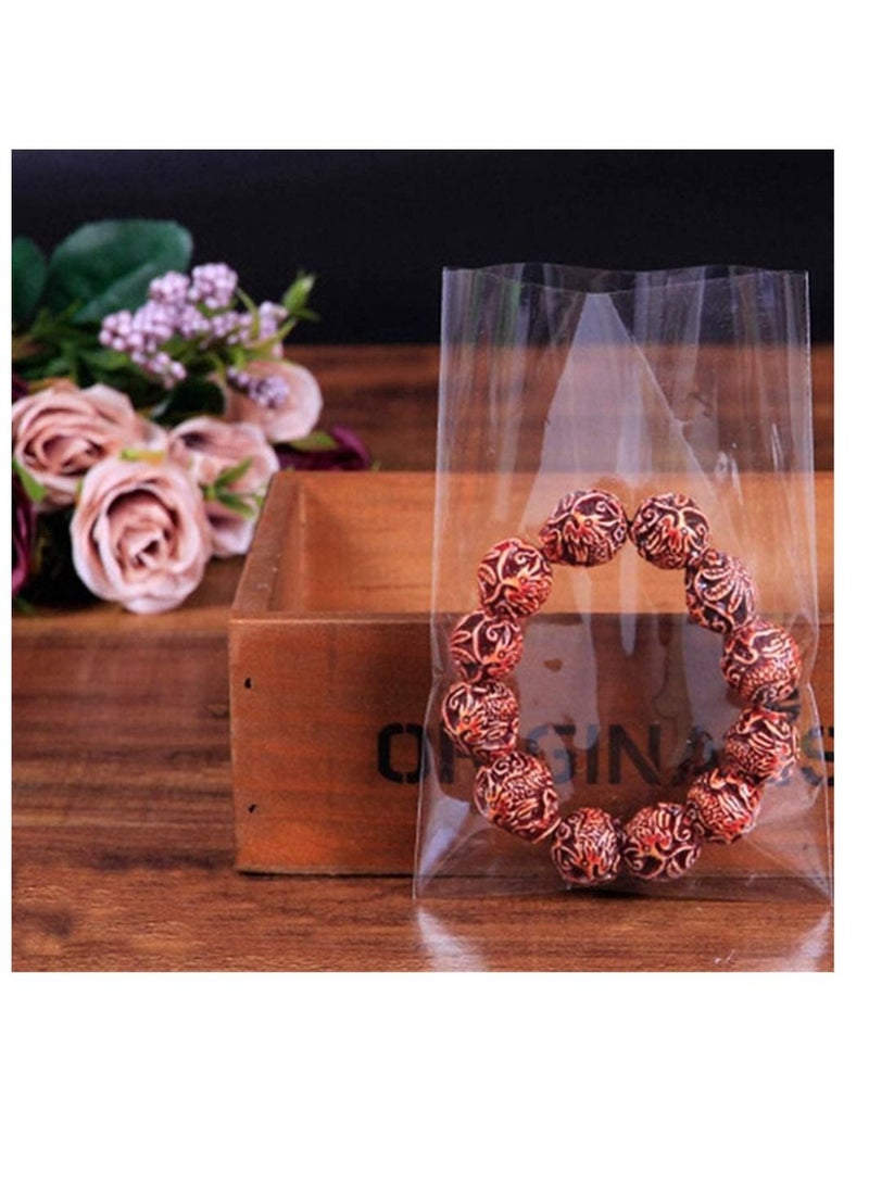 ABBASALI 100pcs Clear Cellophane Bag Party Favor Treat Bags for Bakery Popcorn Cookies Candies Dessert - Image 3