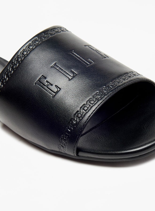 ELLE Women's Logo Embossed Slip-On Sandals  - Image 5
