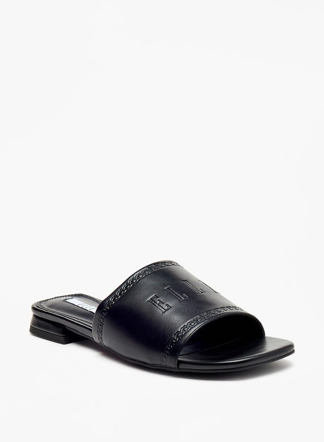 ELLE Women's Logo Embossed Slip-On Sandals  - Image 1