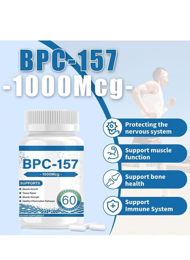 BIYODE BPC 157 Peptide 60 Capsule, Muscle Growth, Tissue Repair, Muscle Strength, Healthy Inflammation Pathways for Faster Recovery And Gut Healing, 1000mcg, Gluten Free Supplement  - Image 2