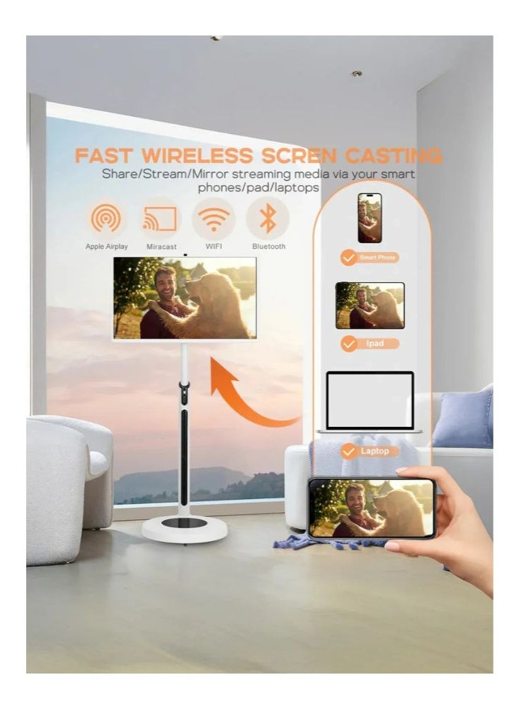 Taalk 32-Inch Smart Wireless Android Smart TV Touchscreen Monitor | 4K UHD, Android 13, 8GB RAM, 128GB Storage, Built-in Camera, HDMI, Rolling Stand - Image 4