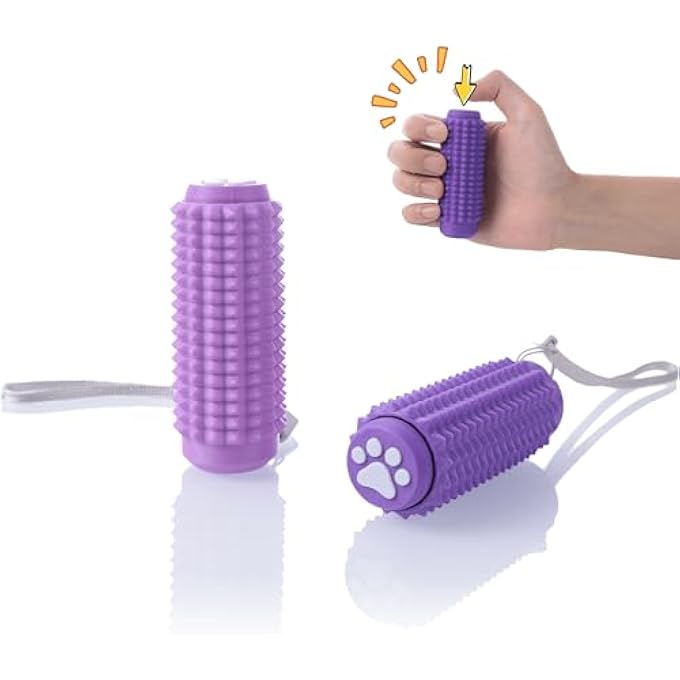 JHBEEY Little Ouchies Fidget, Pocket Mini Fidget Toy for Adults, 2pcs Spiky Grippie Stim Keychain for Anxiety Relief Positive(Dark Purple + Light Purple) - Image 1