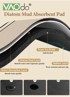 VAOdo 2PCS Kitchen Mats Cushioned Anti Fatigue Kitchen Rugs and Mats Non Skid Waterproof Kitchen Mats for Floor Comfort Foam Standing Mat for Home Office Sink Laundry Desk Black and White  - Image 4