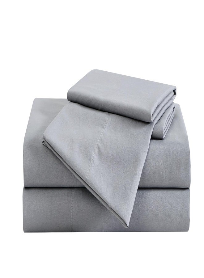 TRULY SOFT Garment Wash Solid Grey Split King 5 Piece Sheet Set, Solid Color Themed, Oeko-TEX Certified Confidence - Image 3