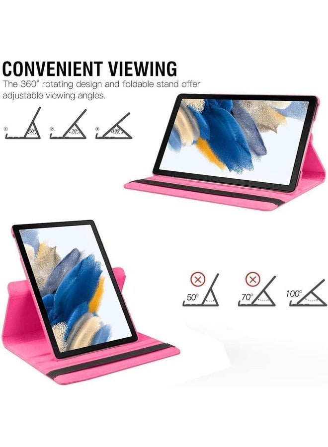 SmartGrist Galaxy Tab A9 Case - 360° Rotatable Tablet Cover for Samsung Galaxy Tab A9 8.7 Inch (2023, SM-X200/SM-X205/SM-X207) - PU Leather Protective Cover with Auto Wake/Sleep - Pink - Image 3
