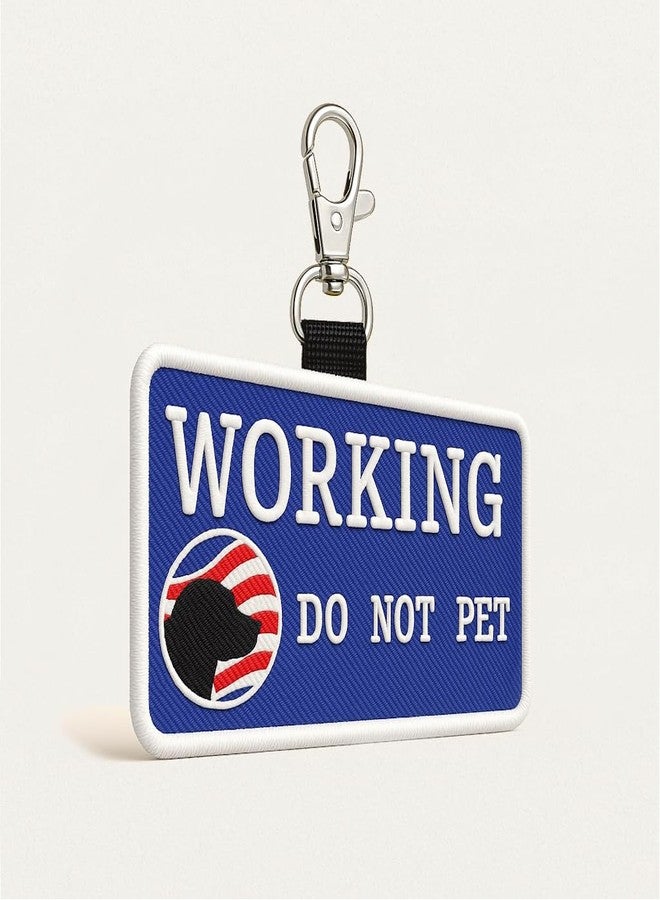 WORKINGSERVICEDOG.COM رقعة تعريفية للكلاب العاملة - لا تلمسها - تُثبت على سترة الكلب الخدمي، أو حزامه، أو طوقه، أو مقوده، أو حاملته - Image 1
