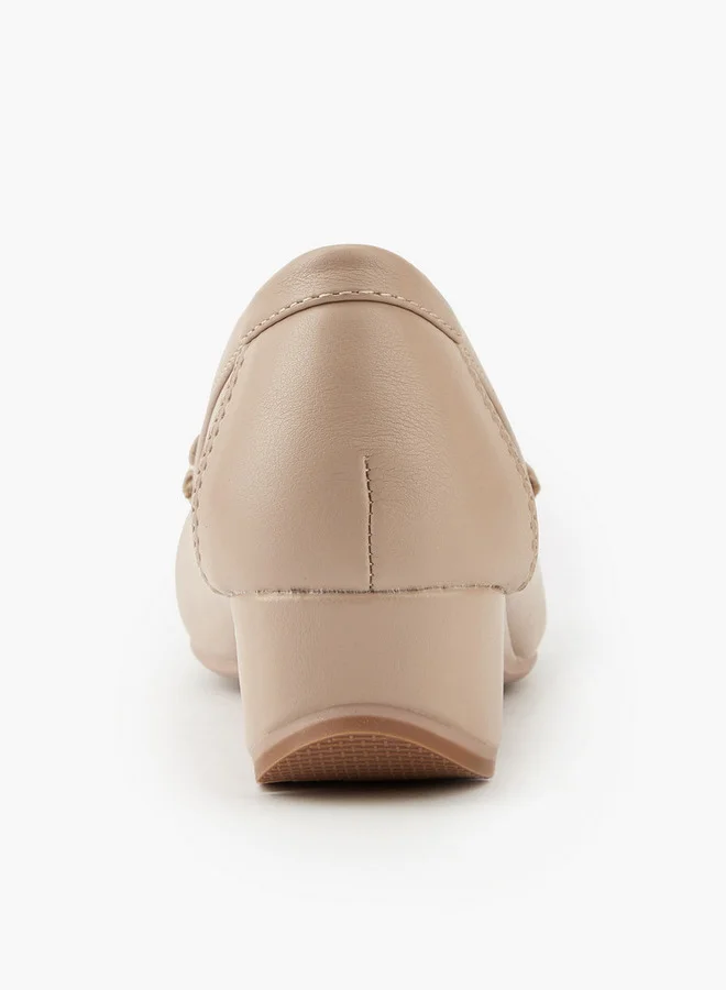 Flora Bella By Shoexpress Metal Accent Loafers with Wedge Heels