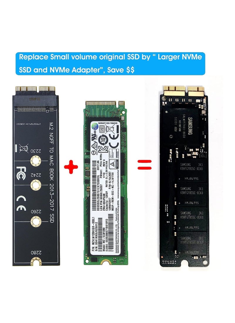 ماركة غير محددة - محول M.2 NVMe SSD إلى 12+16Pin | ماك بوك Air/Pro (2013-2017) | طقم ترقية | EPL-404HS (5 قطع) - Image 1