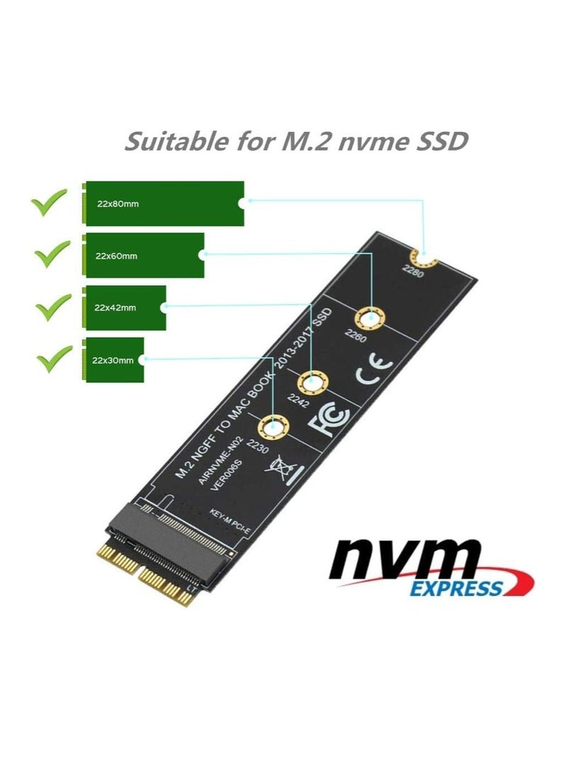 ماركة غير محددة - محول M.2 NVMe SSD إلى 12+16Pin | ماك بوك Air/Pro (2013-2017) | طقم ترقية | EPL-404HS (5 قطع) - Image 1