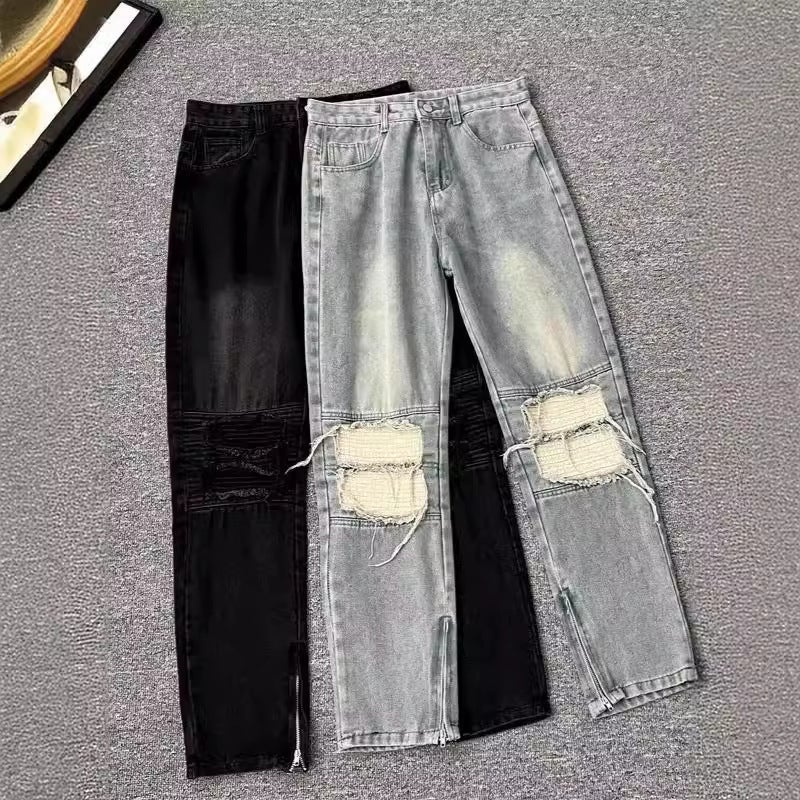 Unisex Classic Denim Jeans Loose Fit Daily Outdoor Wear - Image 2