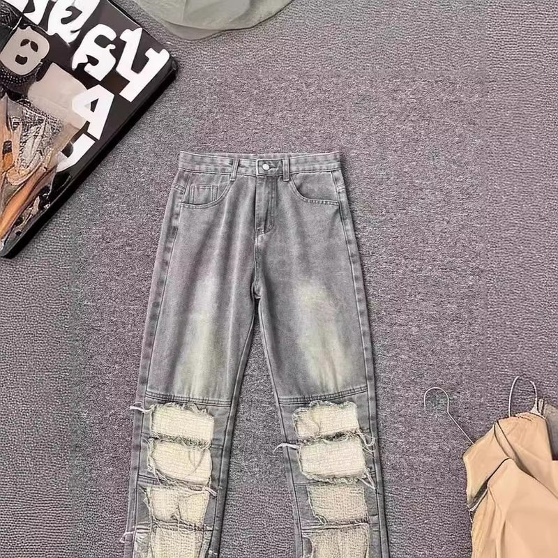 Unisex Classic Denim Jeans Loose Fit Daily Outdoor Wear - Image 5