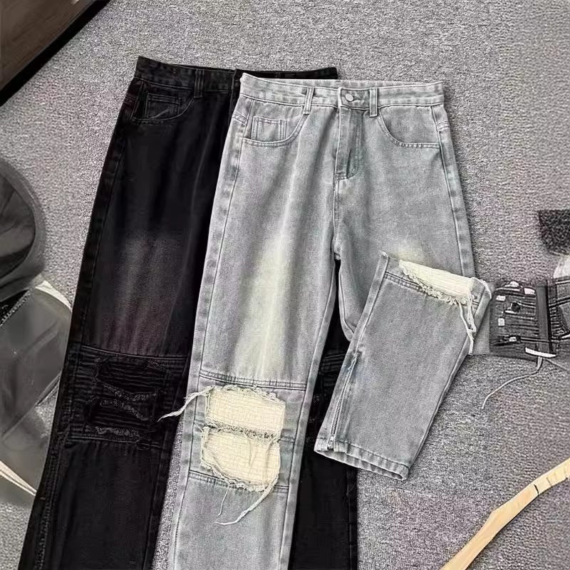 Unisex Classic Denim Jeans Loose Fit Daily Outdoor Wear - Image 3