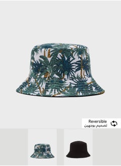 Seventy Five Reversible Tropical Print Bucket Hat  - Image 1