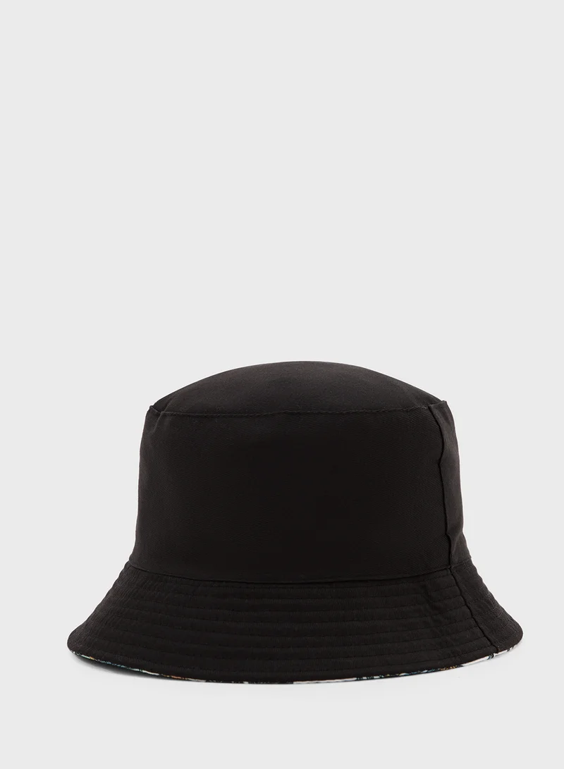 Seventy Five Reversible Tropical Print Bucket Hat