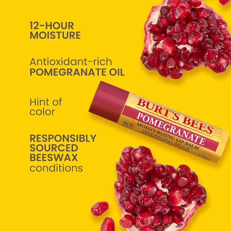 Burt's Bees Pomegranate Moisturizing Lip Balm Twin Pack - Image 2
