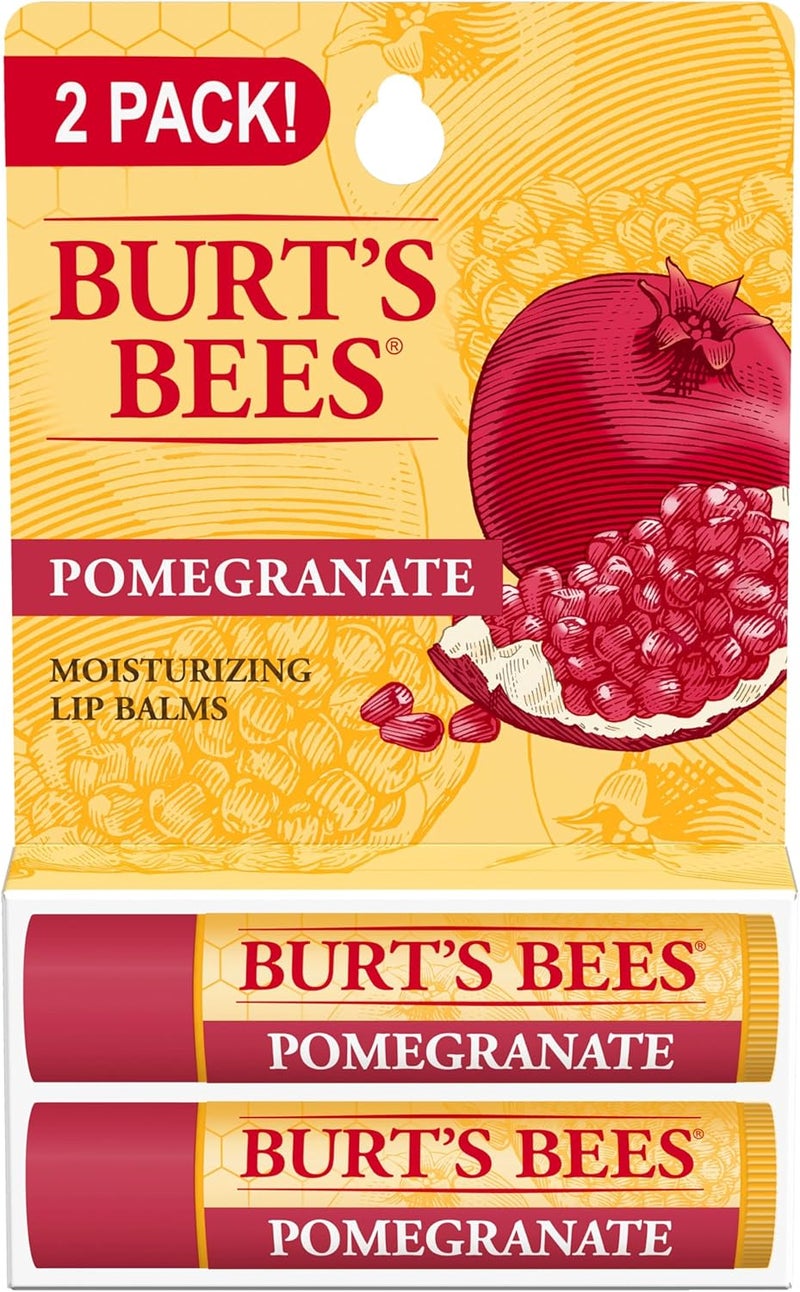 Burt's Bees Pomegranate Moisturizing Lip Balm Twin Pack - Image 1