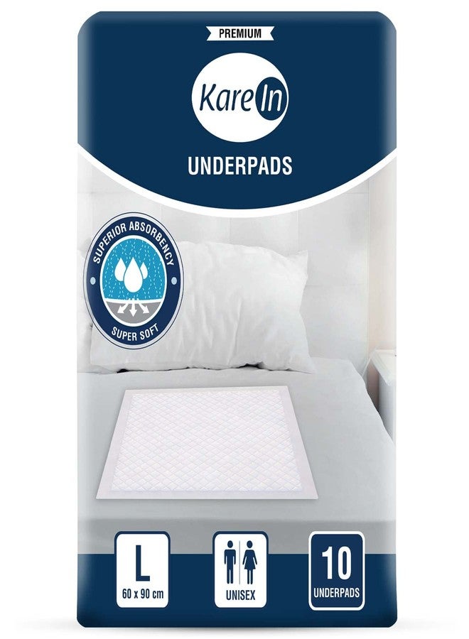KareIn Premium Underpads, Large 60 x 90 Cm, 10 Count, High Absorbency, Leak Proof, Pack of 1 - Image 1