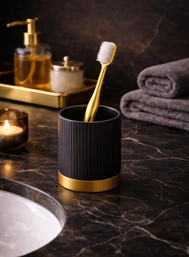 Pickliin Luxury Gold Toothbrush | Premium Metal Coated Handle Manual Toothbrush | Soft Bristles | Elegant Reusable Tooth Brush for All age groups Home & Travel - Image 5