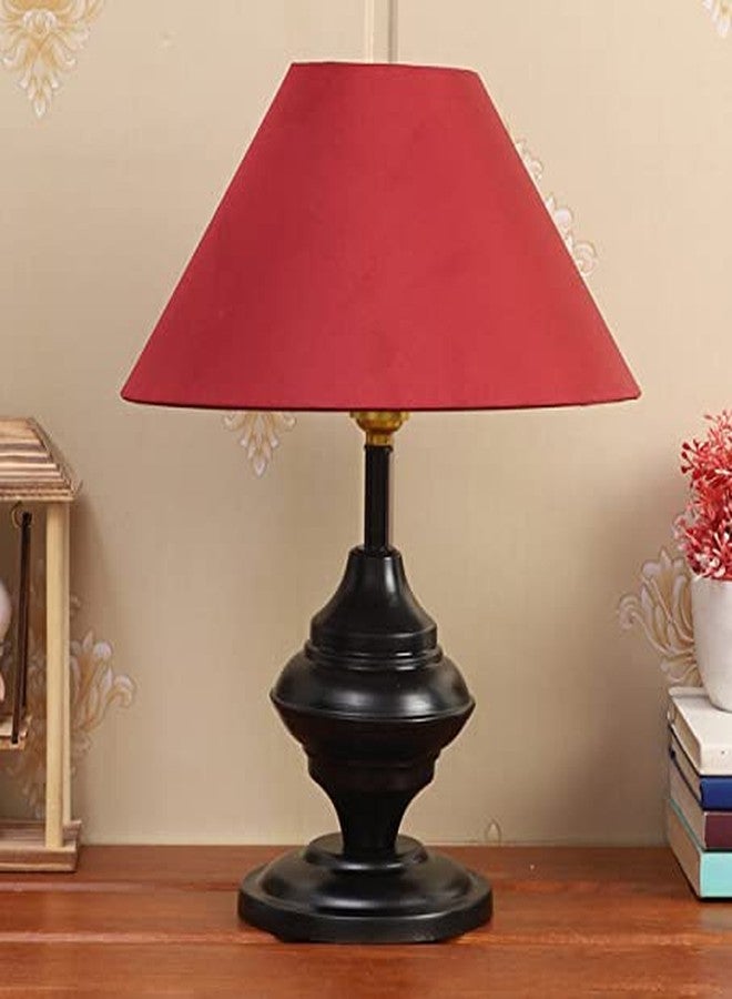 VRCT مصباح طاولة VRCT ذو غطاء أحمر وقاعدة معدنية سوداء - Image 3