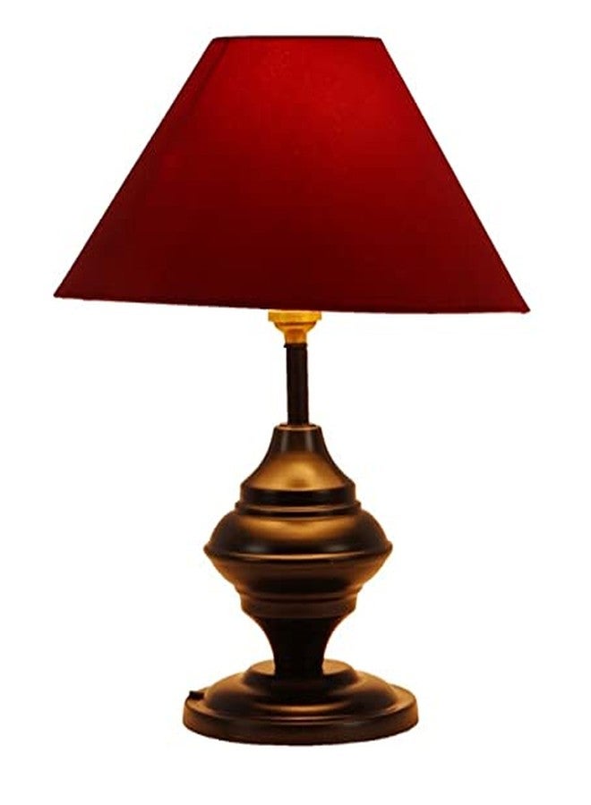 VRCT مصباح طاولة VRCT ذو غطاء أحمر وقاعدة معدنية سوداء - Image 1