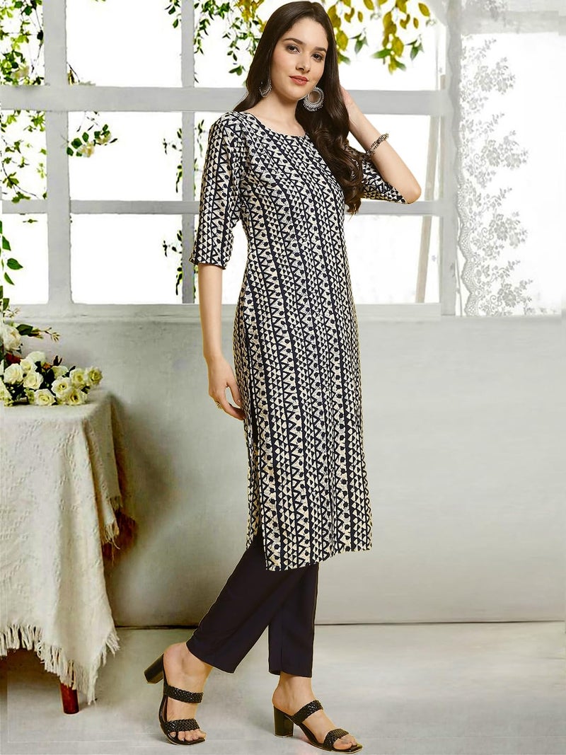 Tee Projekt Straight Kurta & Pant for Women Ethnic Kurta Set for Women (Pack of 2) - Image 4