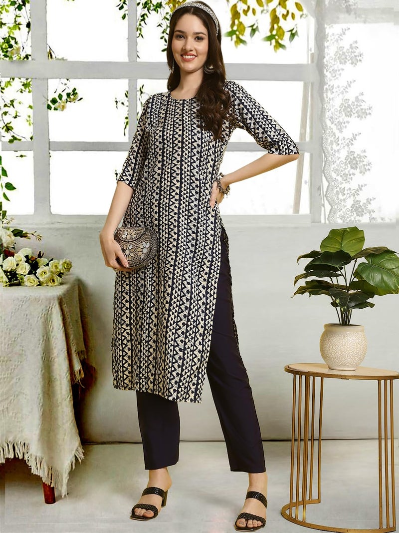 Tee Projekt Straight Kurta & Pant for Women Ethnic Kurta Set for Women (Pack of 2) - Image 5
