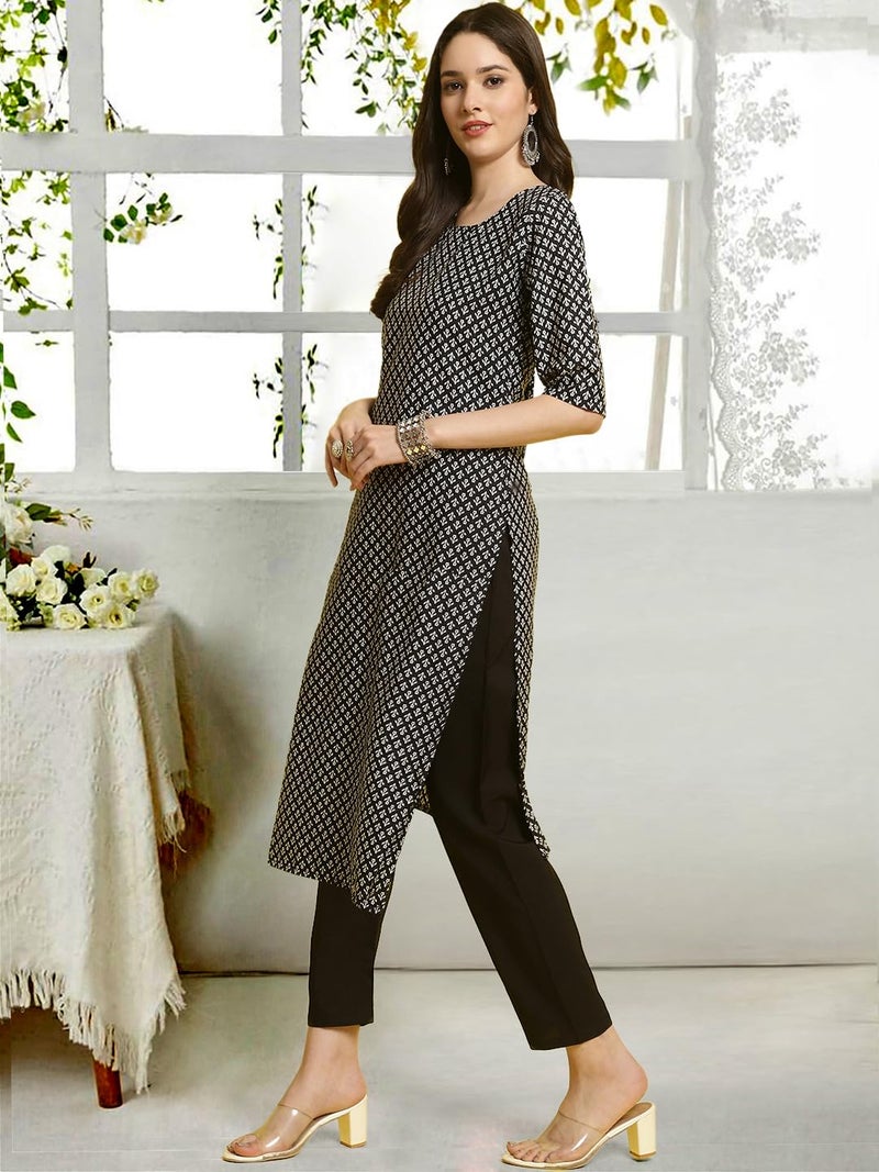 Tee Projekt Straight Kurta & Pant for Women Ethnic Kurta Set for Women (Pack of 2) - Image 3