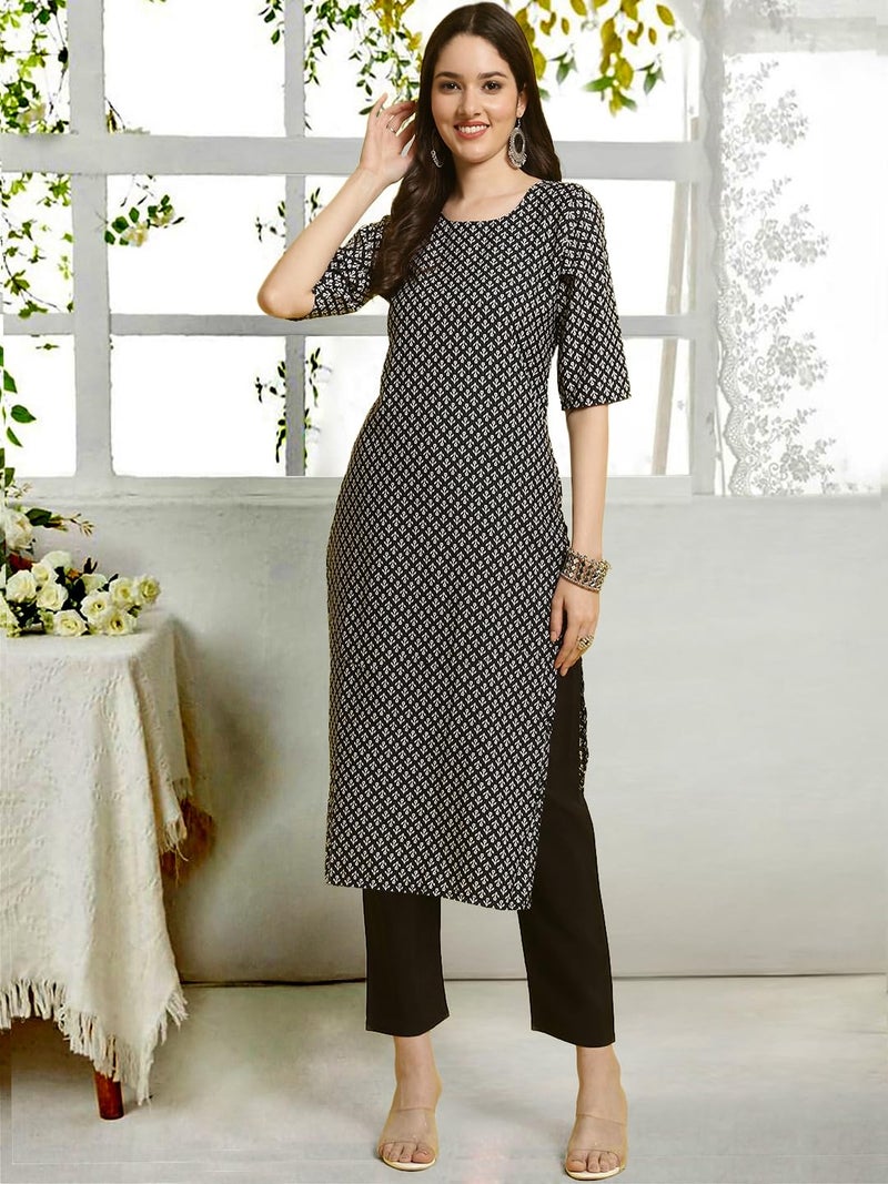 Tee Projekt Straight Kurta & Pant for Women Ethnic Kurta Set for Women (Pack of 2) - Image 2
