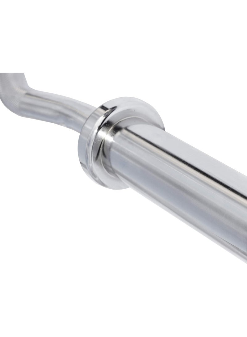 بالانس فورم باربيل أولمبي من BalanceFrom لرفع الأثقال وبناء العضلات، قدرة تحمل حتى 700 رطل، مصنوع من فولاذ قوي مع مقابض منقوشة، طرف 2 بوصة، مثالي للقرفصاء والرفعة الميتة والبنش بريس وتمارين القوة - Image 2