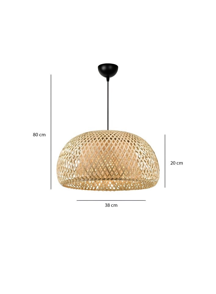Exclusive Lisbon Rattan Pendant Lamp - Natural - Image 2