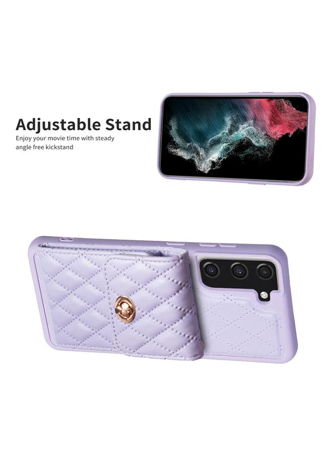 اس-توب جراب لهاتف Samsung Galaxy S21 FE 5G، جراب هاتف جلدي عمودي على شكل معينات - Image 5