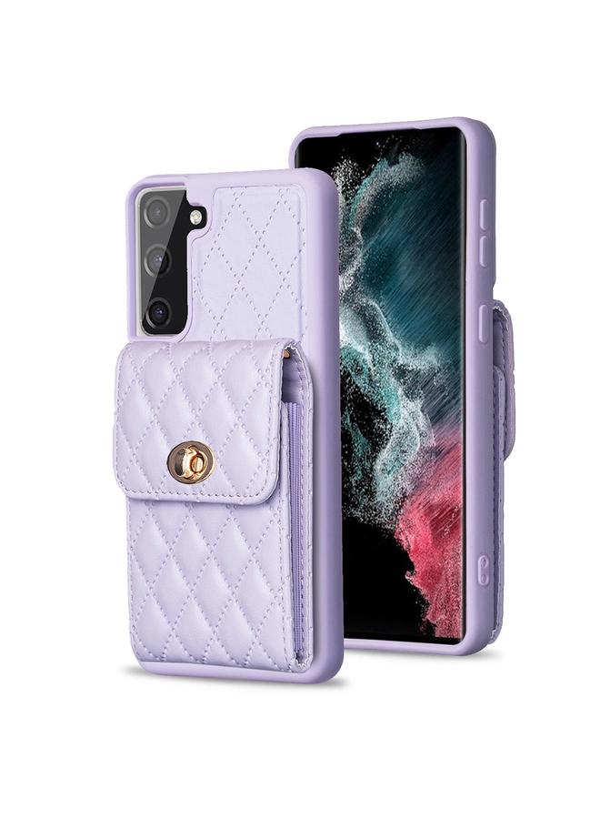 اس-توب جراب لهاتف Samsung Galaxy S21 FE 5G، جراب هاتف جلدي عمودي على شكل معينات - Image 1